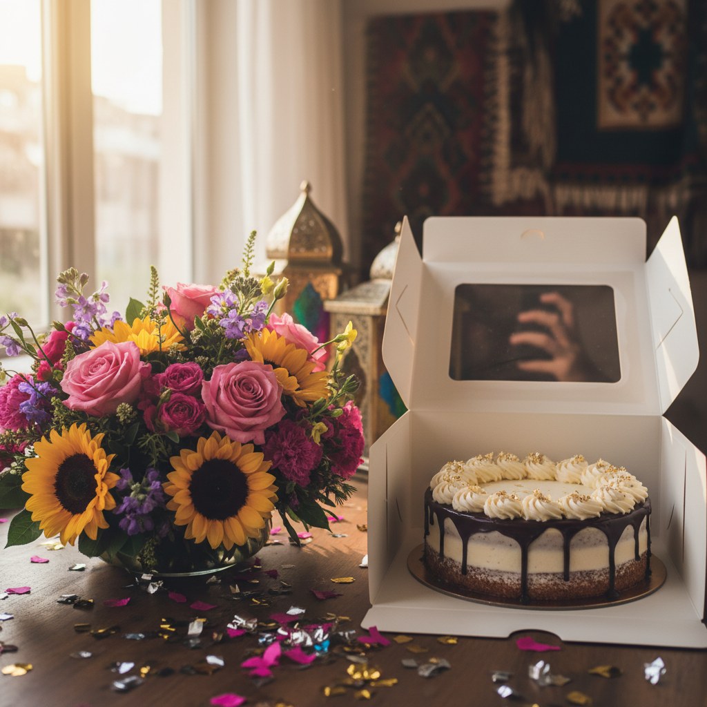 Premium Bouquet & Cake - SAR 549
