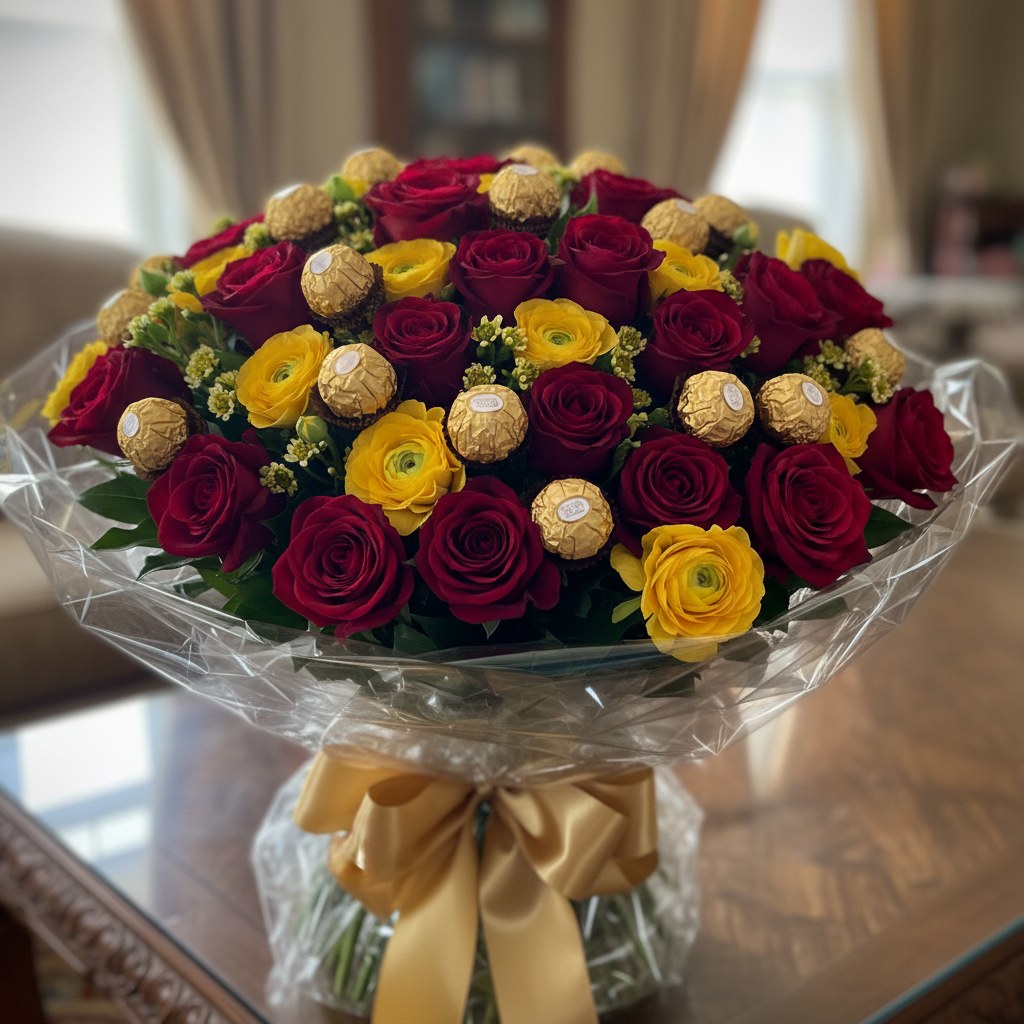 Ferrero Rocher Flower Bouquet - SAR 349